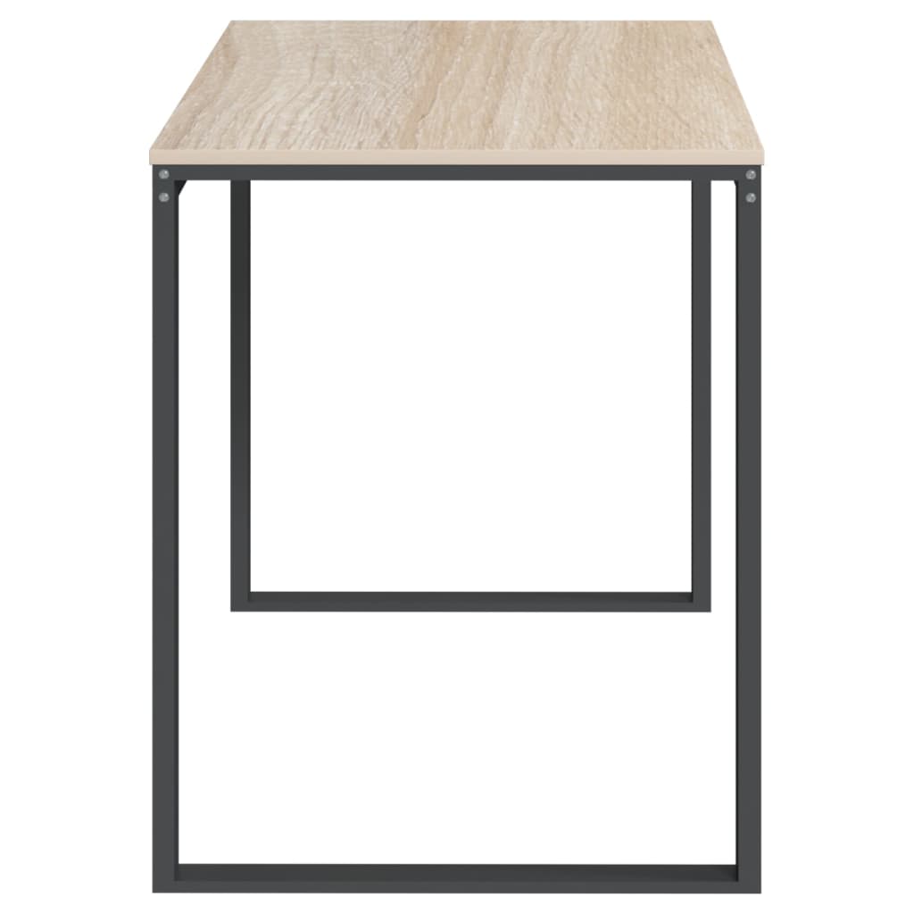 8720286652367_g_en_hd_2 vidaXL Computer Desk Black and Oak 110x60x73 cm Engineered Wood - Image 4