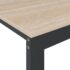 vidaXL Computer Desk Black and Oak 110x60x73 cm Engineered Wood - Image 5