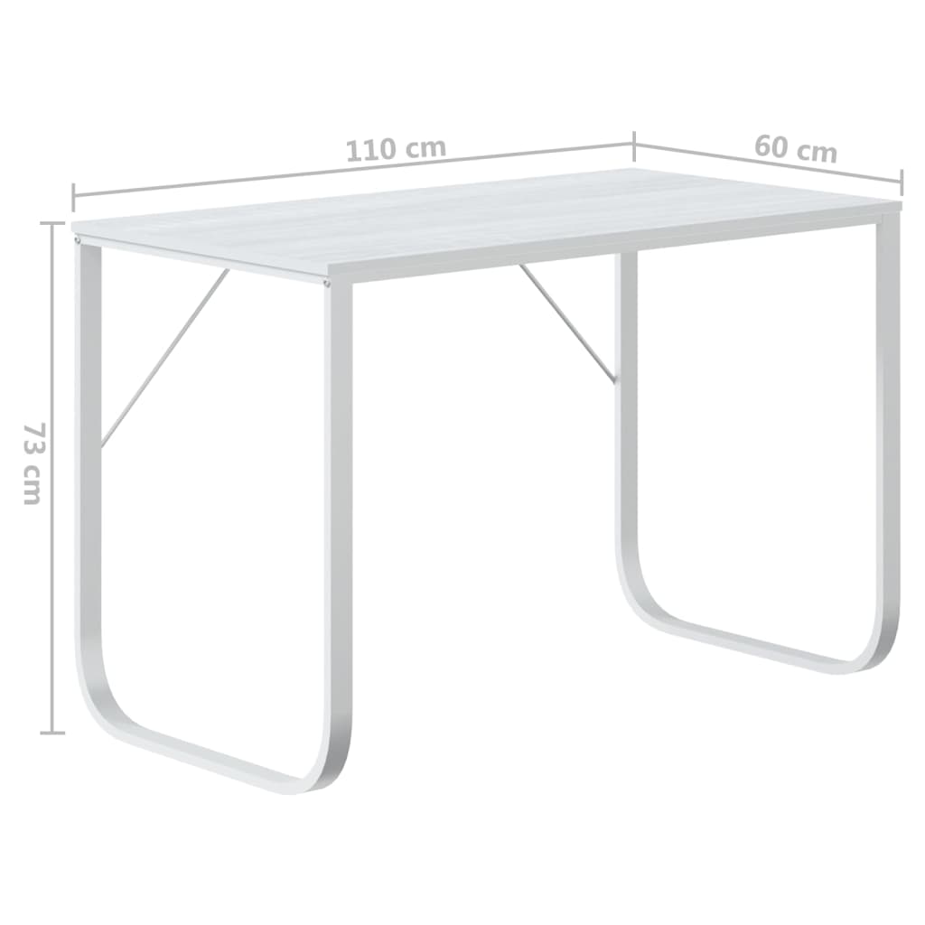 8720286652381_g_en_hd_4 vidaXL Computer Desk White 110x60x73 cm Engineered Wood - Image 6