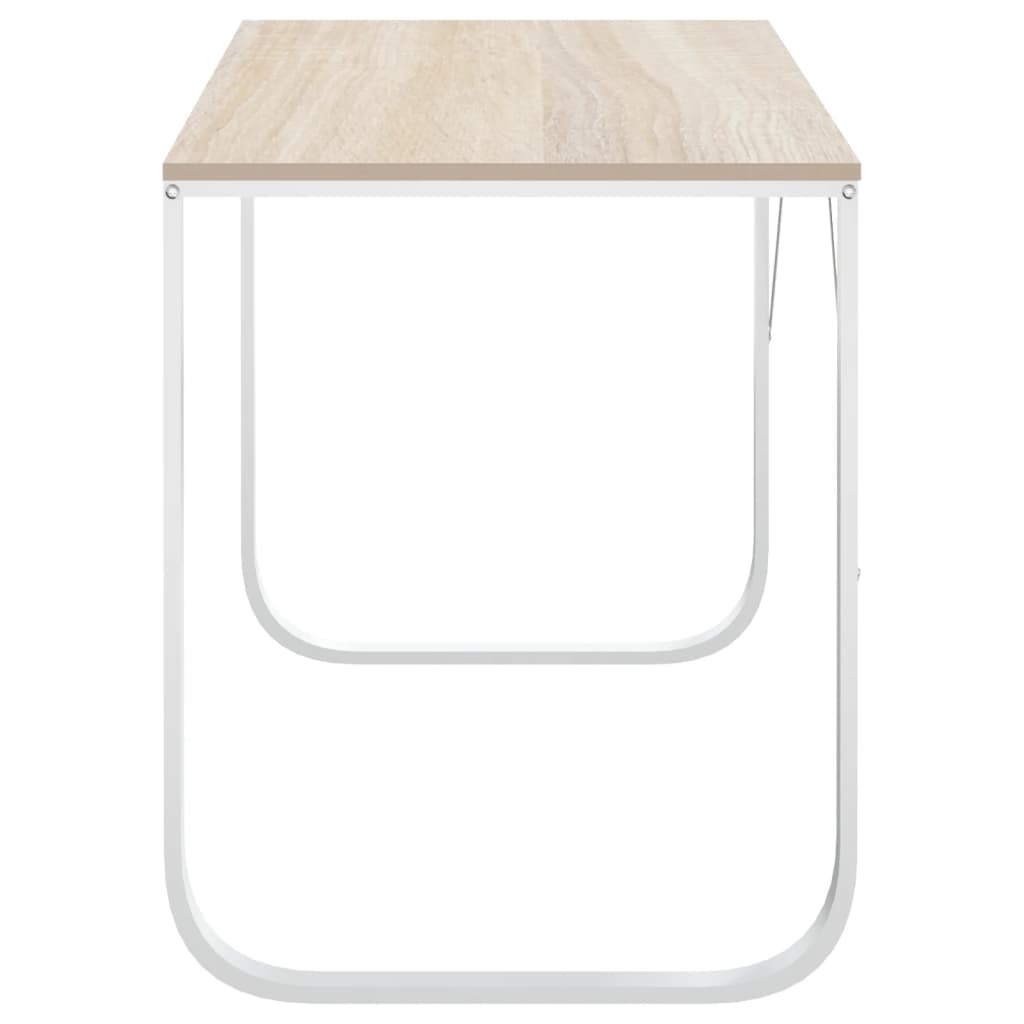 8720286652398_g_en_hd_2 vidaXL Computer Desk White and Oak 110x60x73 cm Engineered Wood - Image 4