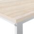 vidaXL Computer Desk White and Oak 110x60x73 cm Engineered Wood - Image 5