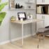 vidaXL Computer Desk White and Oak 110x60x73 cm Engineered Wood