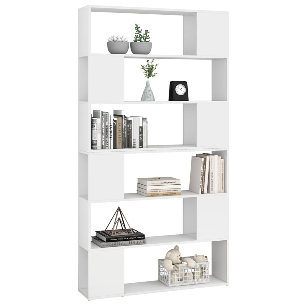 8720286661390_g_en_hd_2 vidaXL Book Cabinet Room Divider White 100x24x188 cm - Image 5