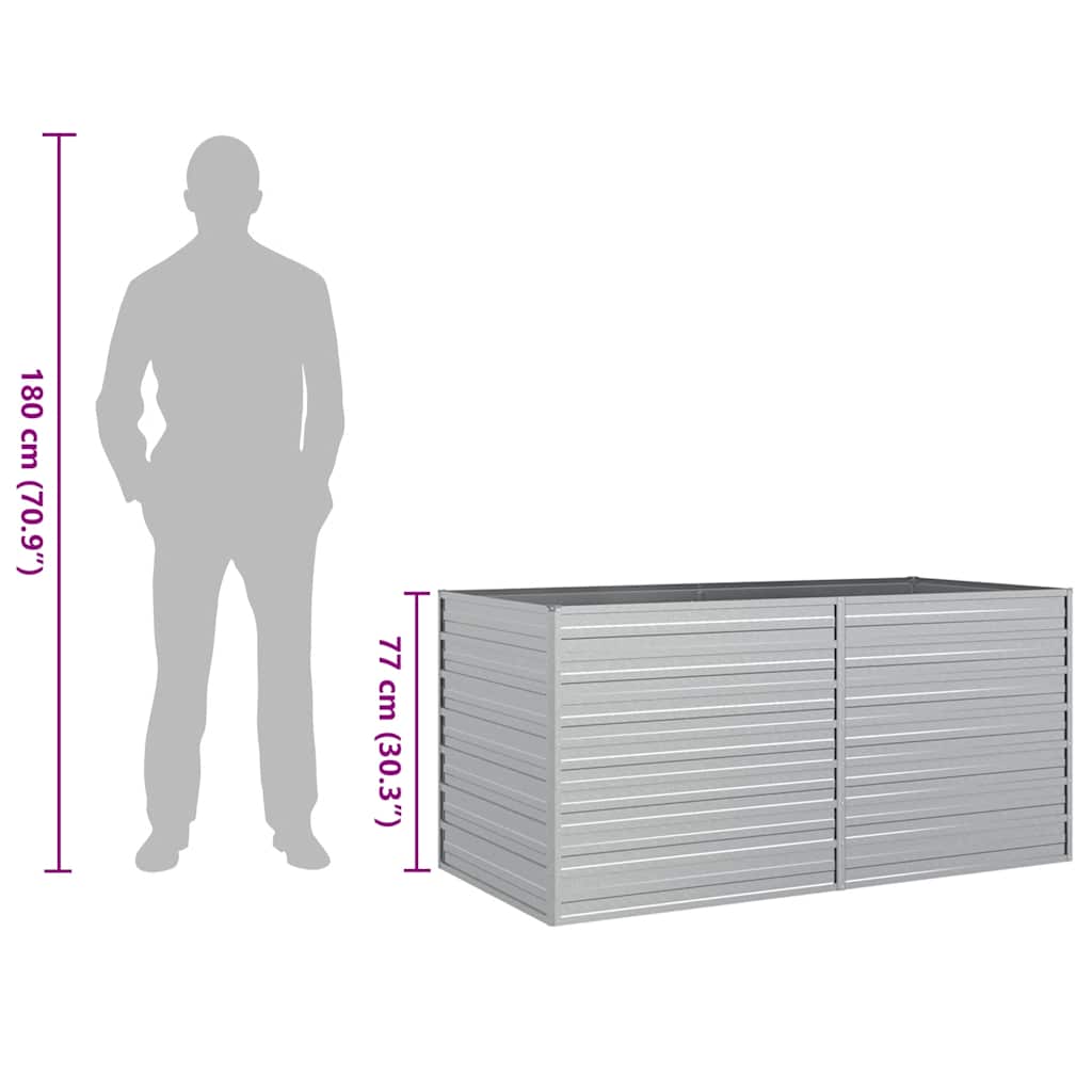 8720286661703_g_en_hd_7 vidaXL Garden Raised Bed 160x80x77 cm Galvanized Steel Silver - Image 9