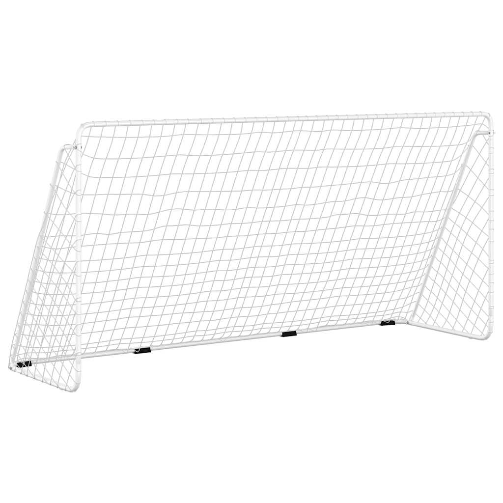 8720286662366_a_en_hd_1 vidaXL Football Goal with Net White 366x122x182 cm Steel - Image 2