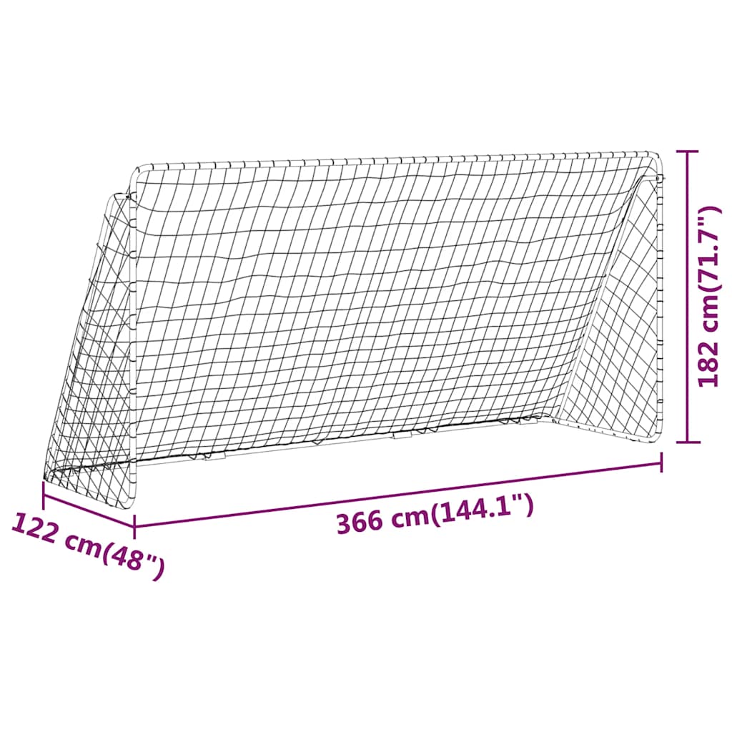 8720286662366_g_en_hd_4 vidaXL Football Goal with Net White 366x122x182 cm Steel - Image 6