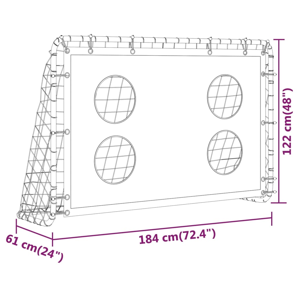8720286662410_g_en_hd_4 vidaXL Soccer Goal Training Net Steel 184x61x122 cm - Image 6