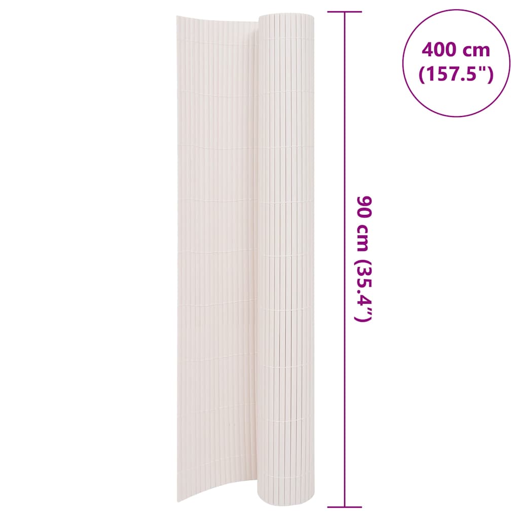 8720286662908_g_en_hd_5 vidaXL Double-Sided Garden Fence 90x400 cm White - Image 6