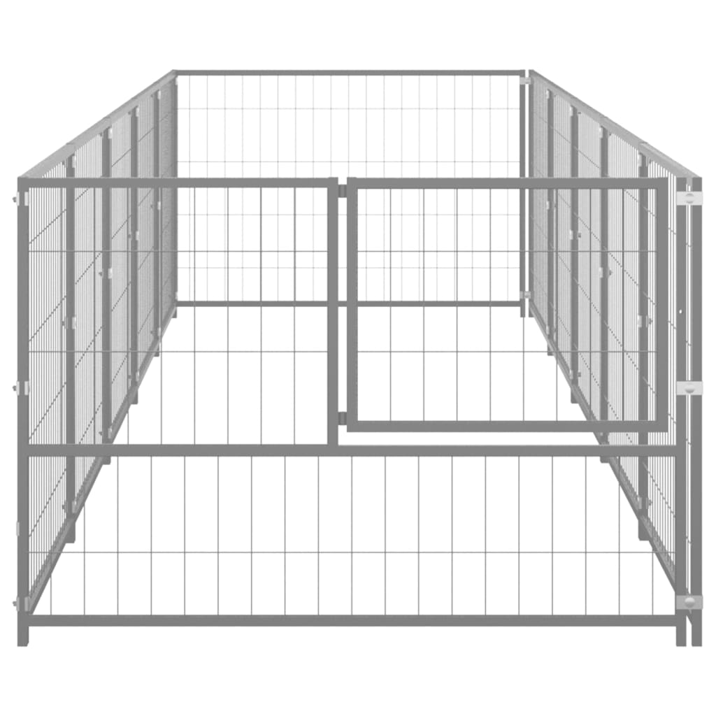 8720286663776_g_en_hd_2 vidaXL Dog Kennel Silver 5 m² Steel - Image 3