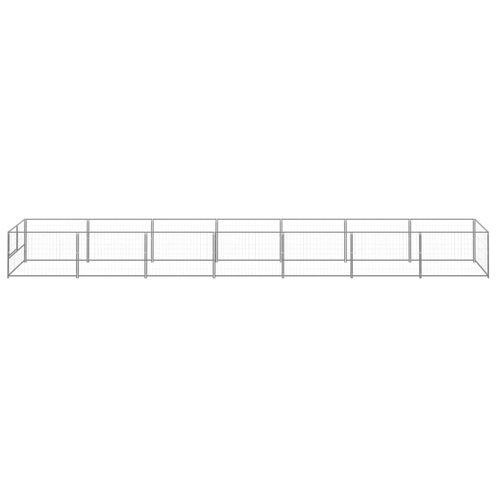 8720286663790_g_en_hd_1 vidaXL Dog Kennel Silver 7 m² Steel - Image 2