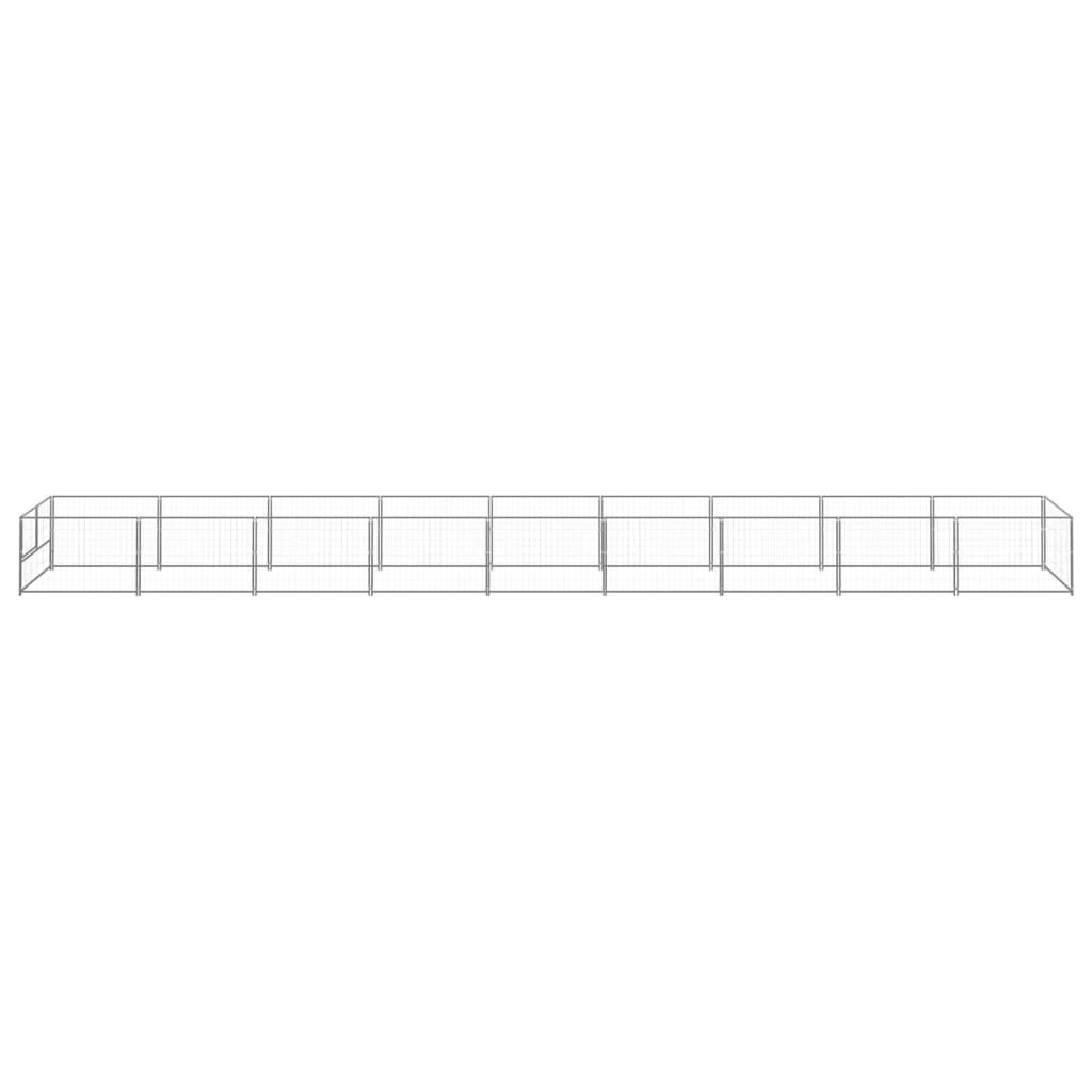 8720286663813_g_en_hd_1 vidaXL Dog Kennel Silver 9 m² Steel - Image 2