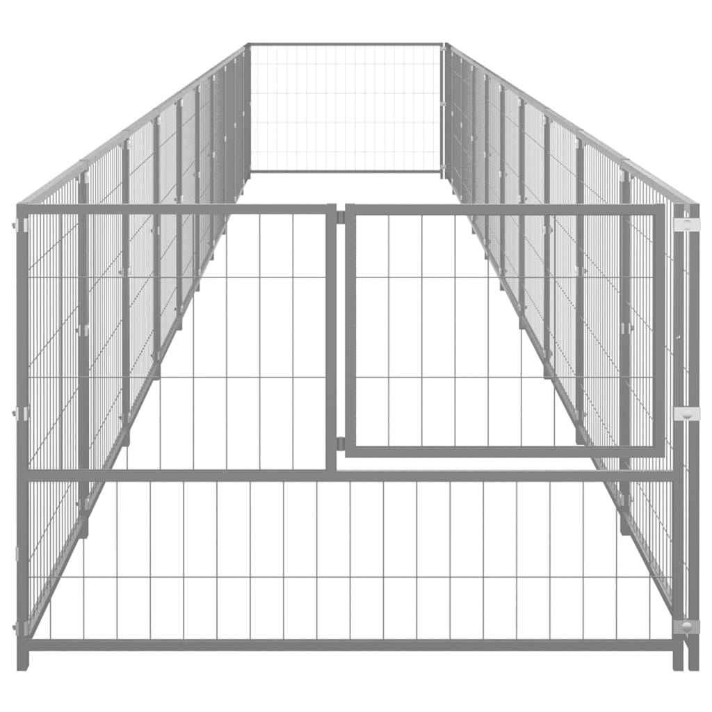 8720286663820_g_en_hd_2 vidaXL Dog Kennel Silver 10 m² Steel - Image 3