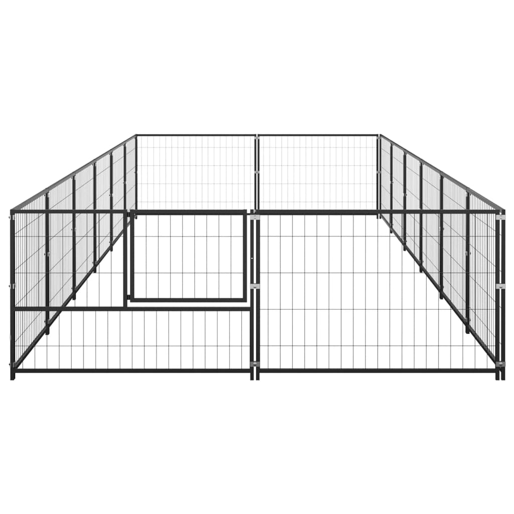 8720286663875_g_en_hd_2 vidaXL Dog Kennel Black 12 m² Steel - Image 3