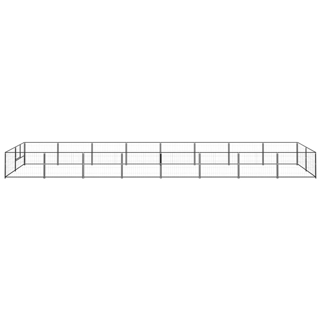 8720286663899_g_en_hd_1 vidaXL Dog Kennel Black 16 m² Steel - Image 2