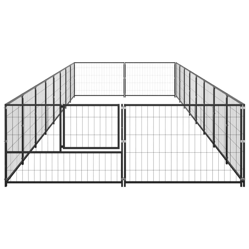 8720286663899_g_en_hd_2 vidaXL Dog Kennel Black 16 m² Steel - Image 3