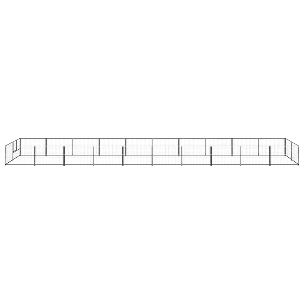 8720286663912_g_en_hd_1 vidaXL Dog Kennel Black 20 m² Steel - Image 2