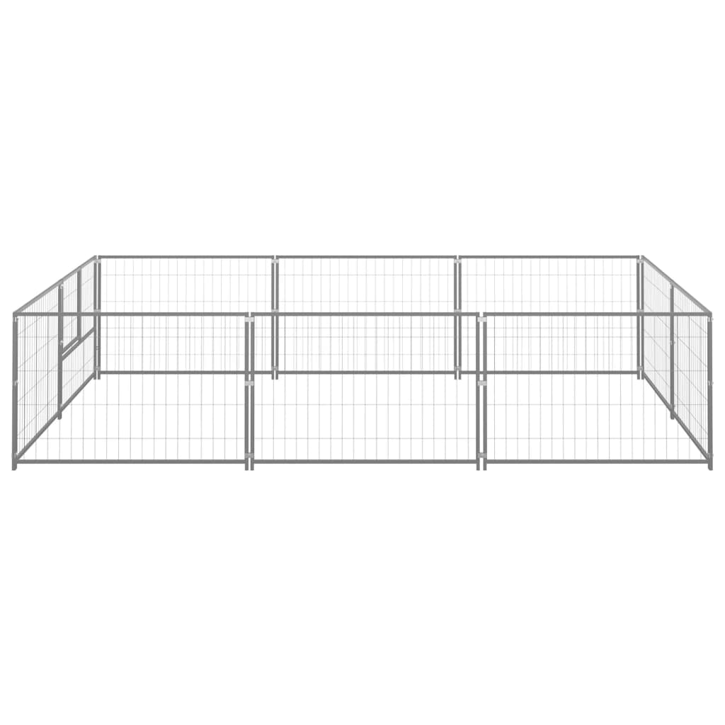 8720286663936_g_en_hd_1 vidaXL Dog Kennel Silver 6 m² Steel - Image 2