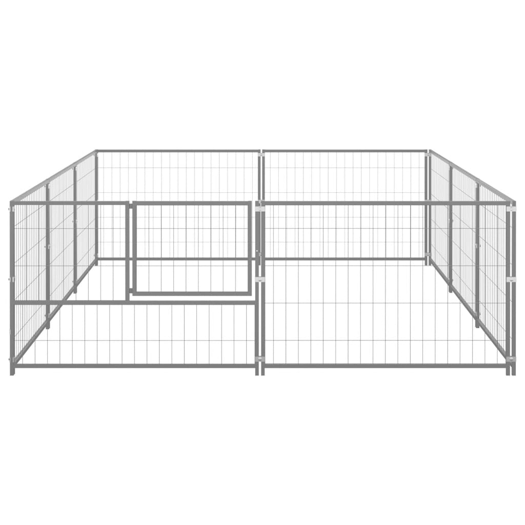 8720286663936_g_en_hd_2 vidaXL Dog Kennel Silver 6 m² Steel - Image 3