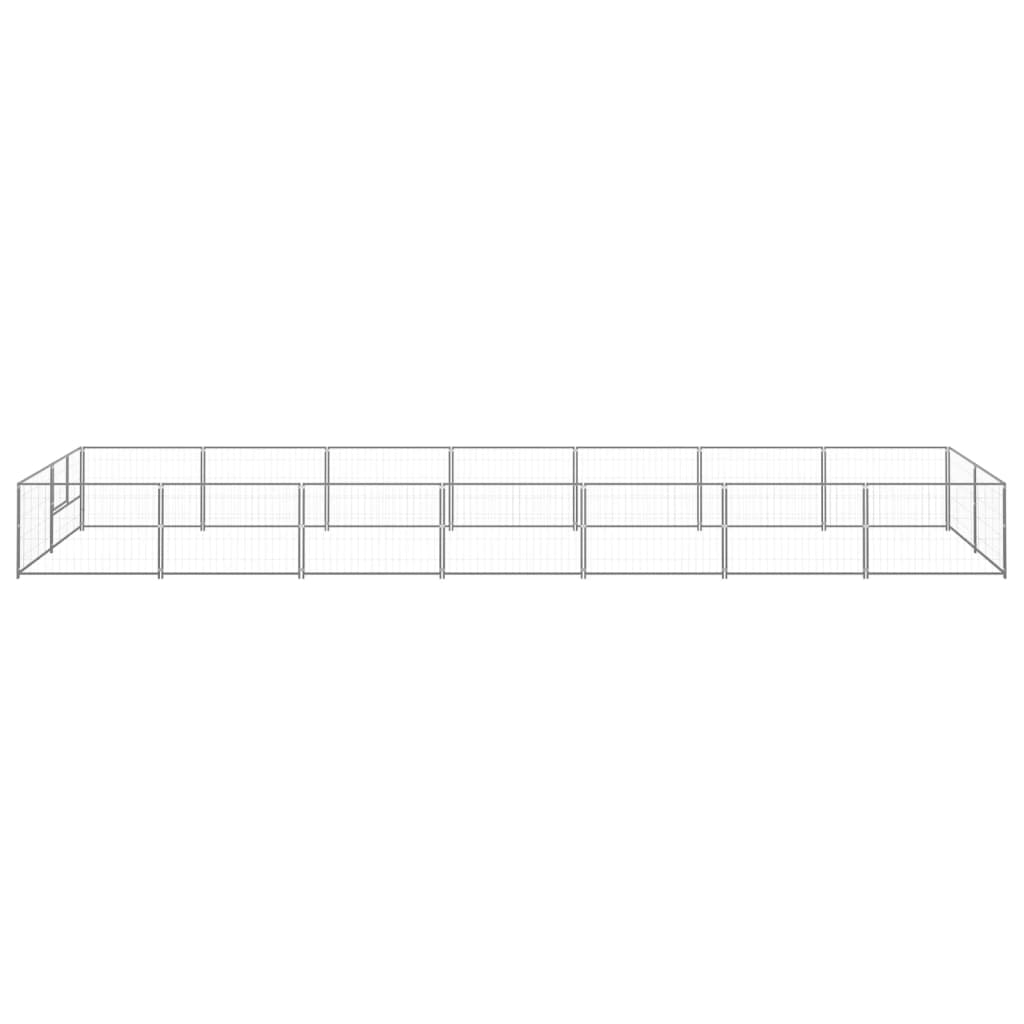 8720286663974_g_en_hd_1 vidaXL Dog Kennel Silver 14 m² Steel - Image 2