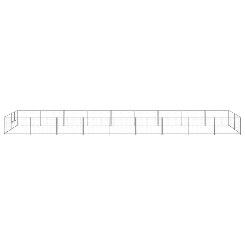 8720286663998_g_en_hd_1 vidaXL Dog Kennel Silver 18 m² Steel - Image 2