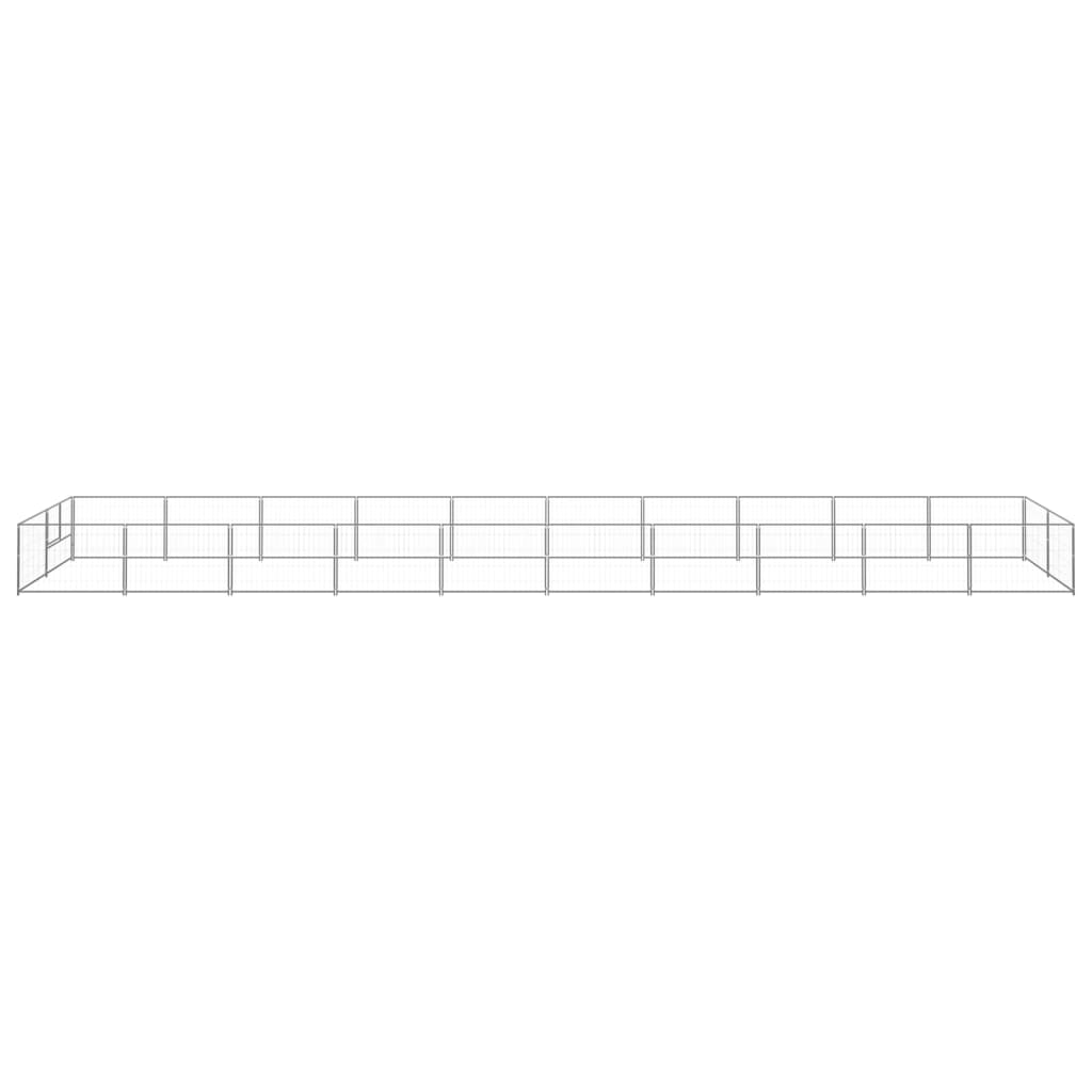 8720286664001_g_en_hd_1 vidaXL Dog Kennel Silver 20 m² Steel - Image 2