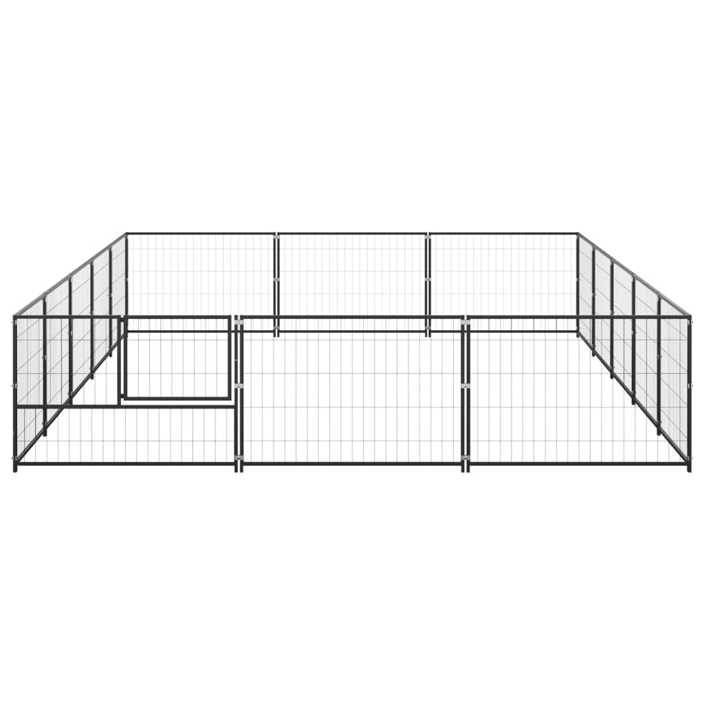 8720286664032_g_en_hd_2 vidaXL Dog Kennel Black 15 m² Steel - Image 3