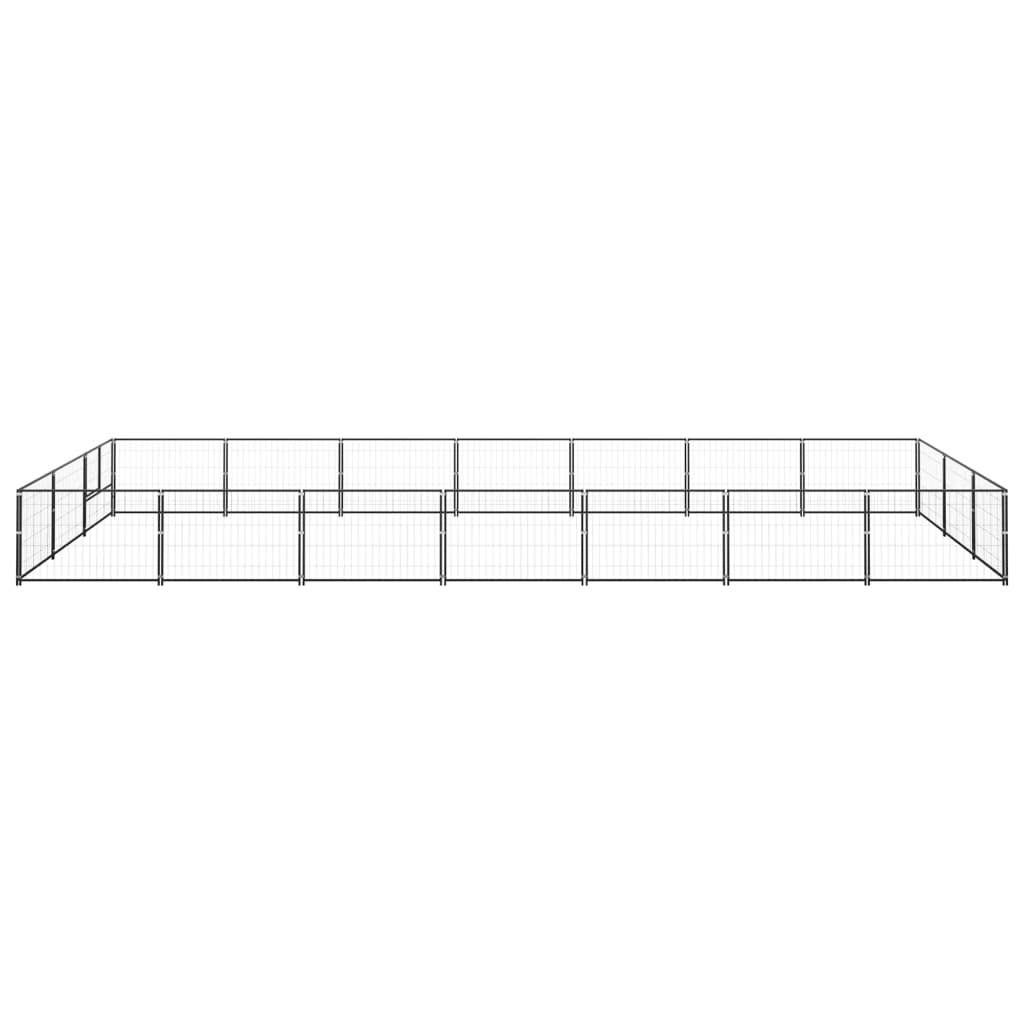 8720286664056_g_en_hd_1 vidaXL Dog Kennel Black 21 m² Steel - Image 2
