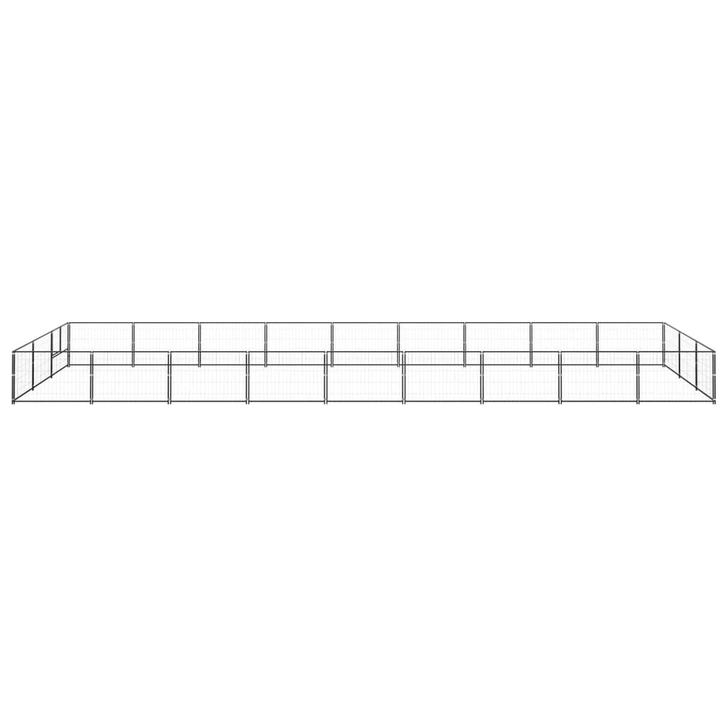 8720286664070_g_en_hd_1 vidaXL Dog Kennel Black 27 m² Steel - Image 2