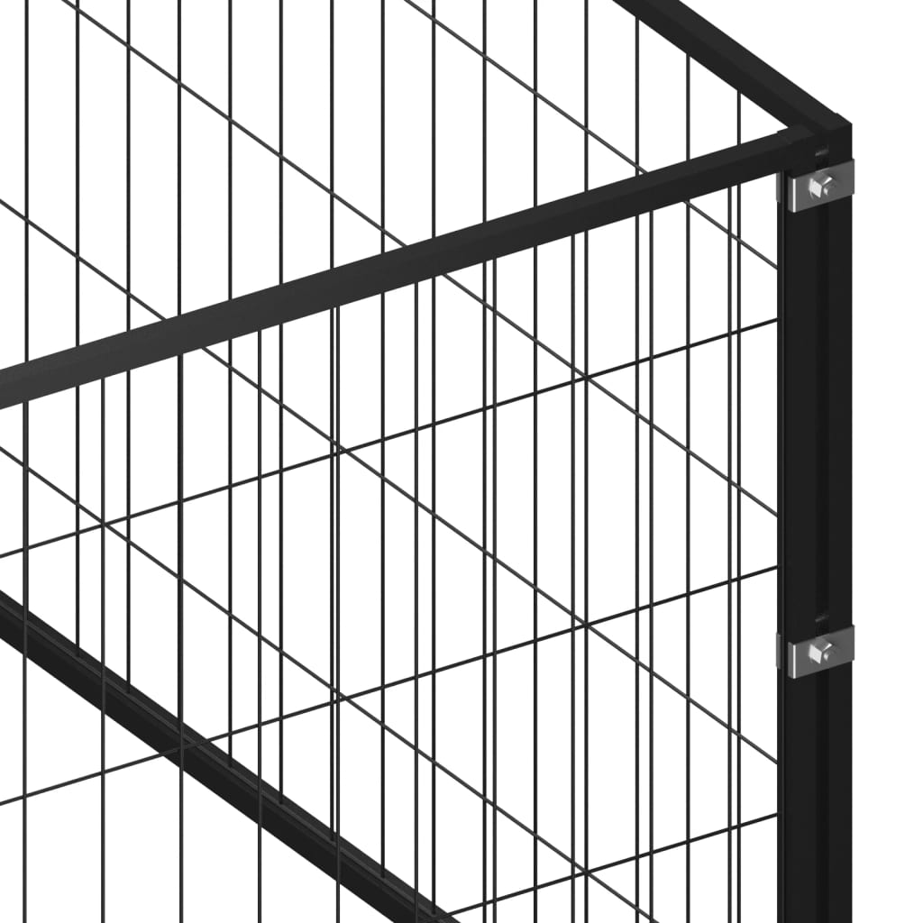 8720286664070_g_en_hd_3 vidaXL Dog Kennel Black 27 m² Steel - Image 4