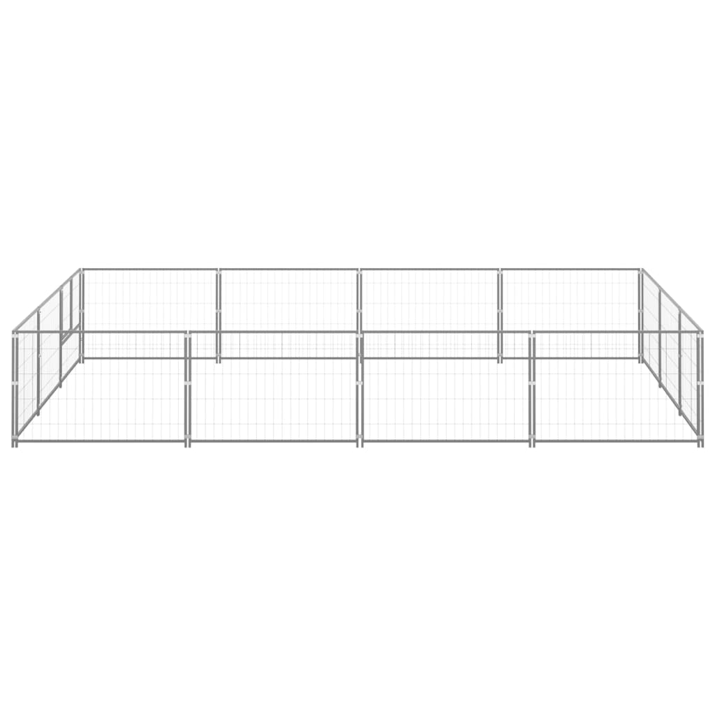 8720286664100_g_en_hd_1 vidaXL Dog Kennel Silver 12 m² Steel - Image 2