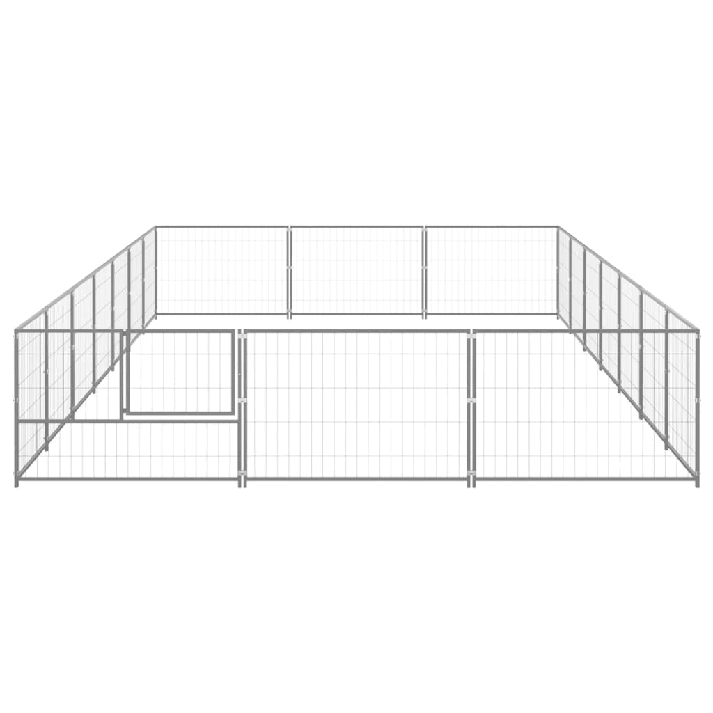 8720286664131_g_en_hd_2 vidaXL Dog Kennel Silver 21 m² Steel - Image 3