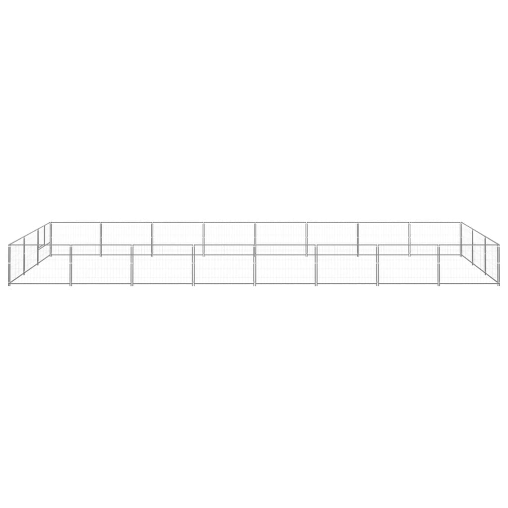 8720286664148_g_en_hd_1 vidaXL Dog Kennel Silver 24 m² Steel - Image 2