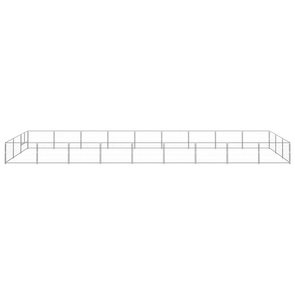 8720286664155_g_en_hd_1 vidaXL Dog Kennel Silver 27 m² Steel - Image 2
