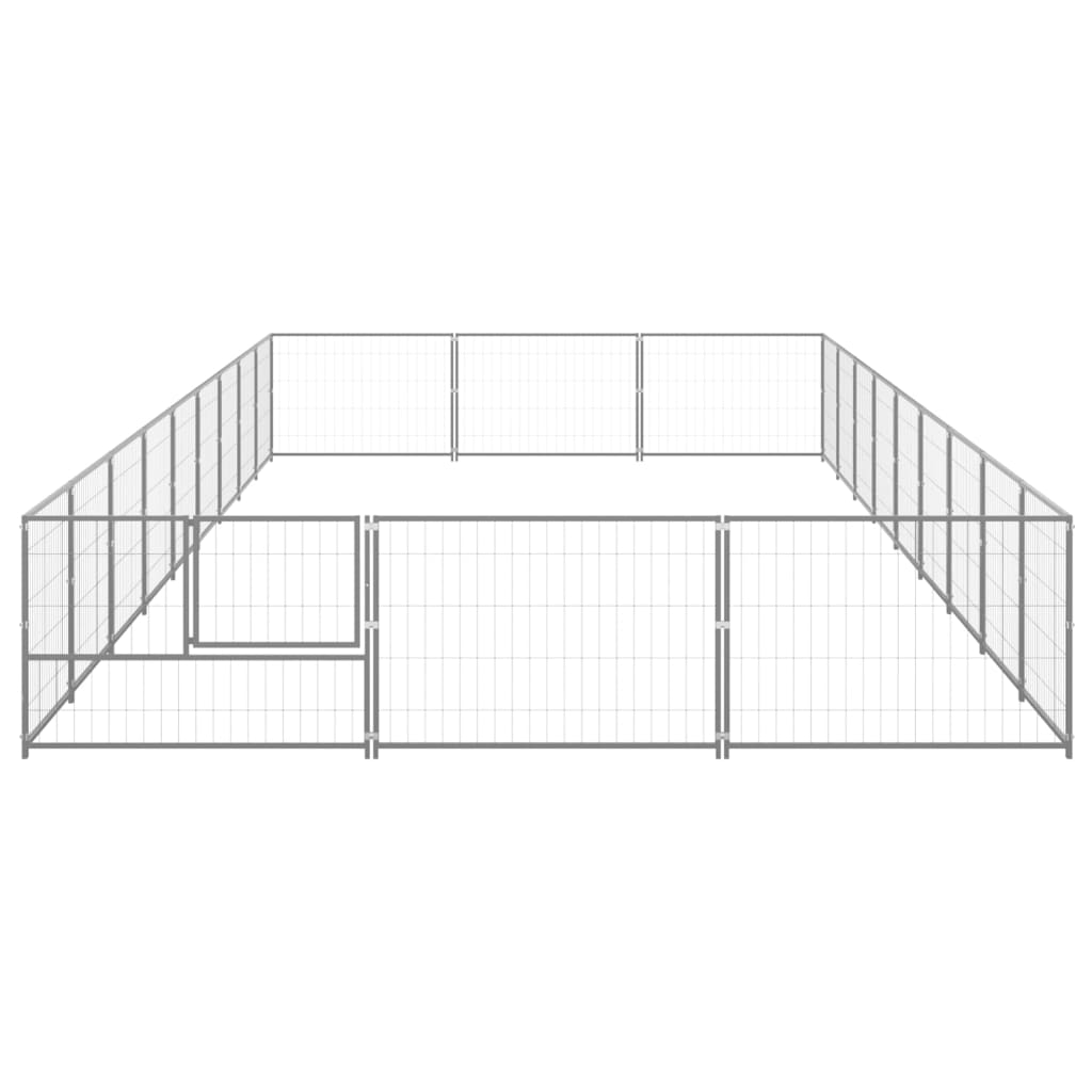 8720286664155_g_en_hd_2 vidaXL Dog Kennel Silver 27 m² Steel - Image 3