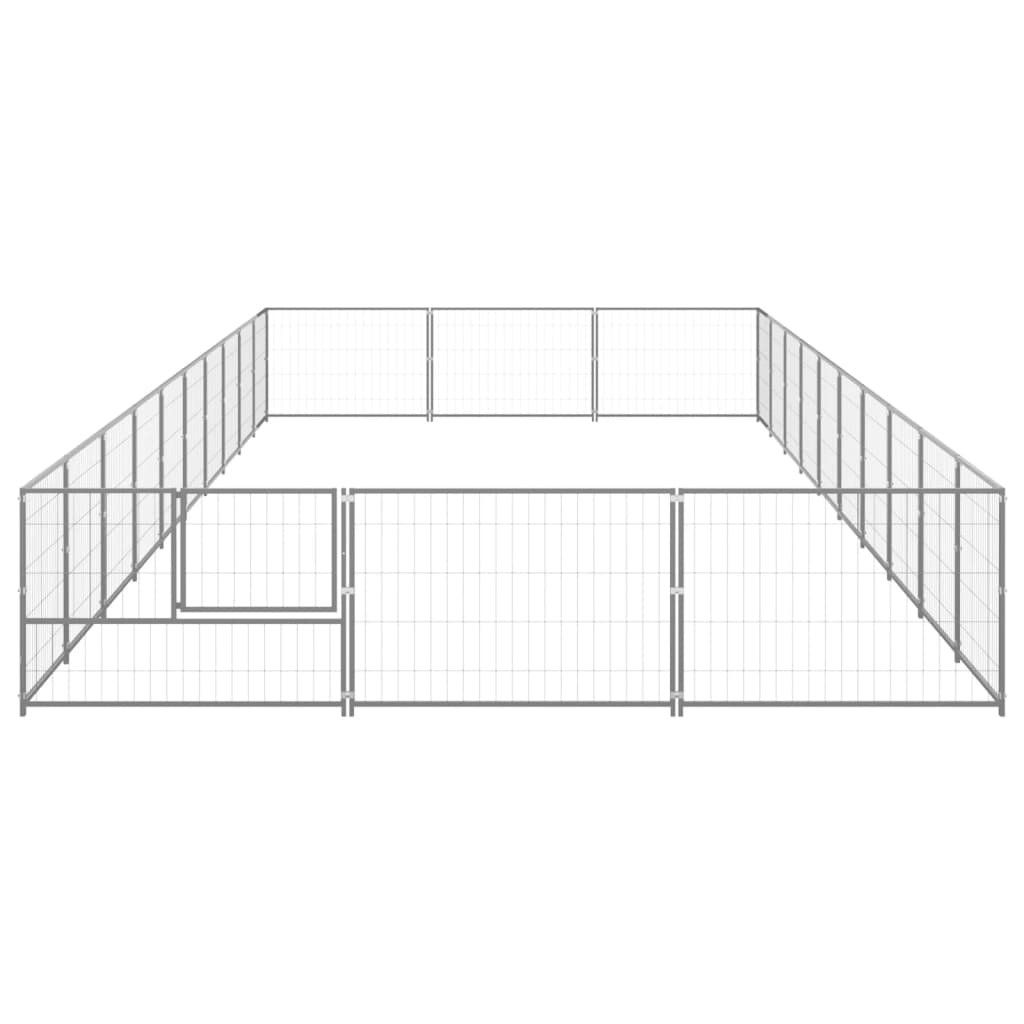 8720286664162_g_en_hd_2 vidaXL Dog Kennel Silver 30 m² Steel - Image 3