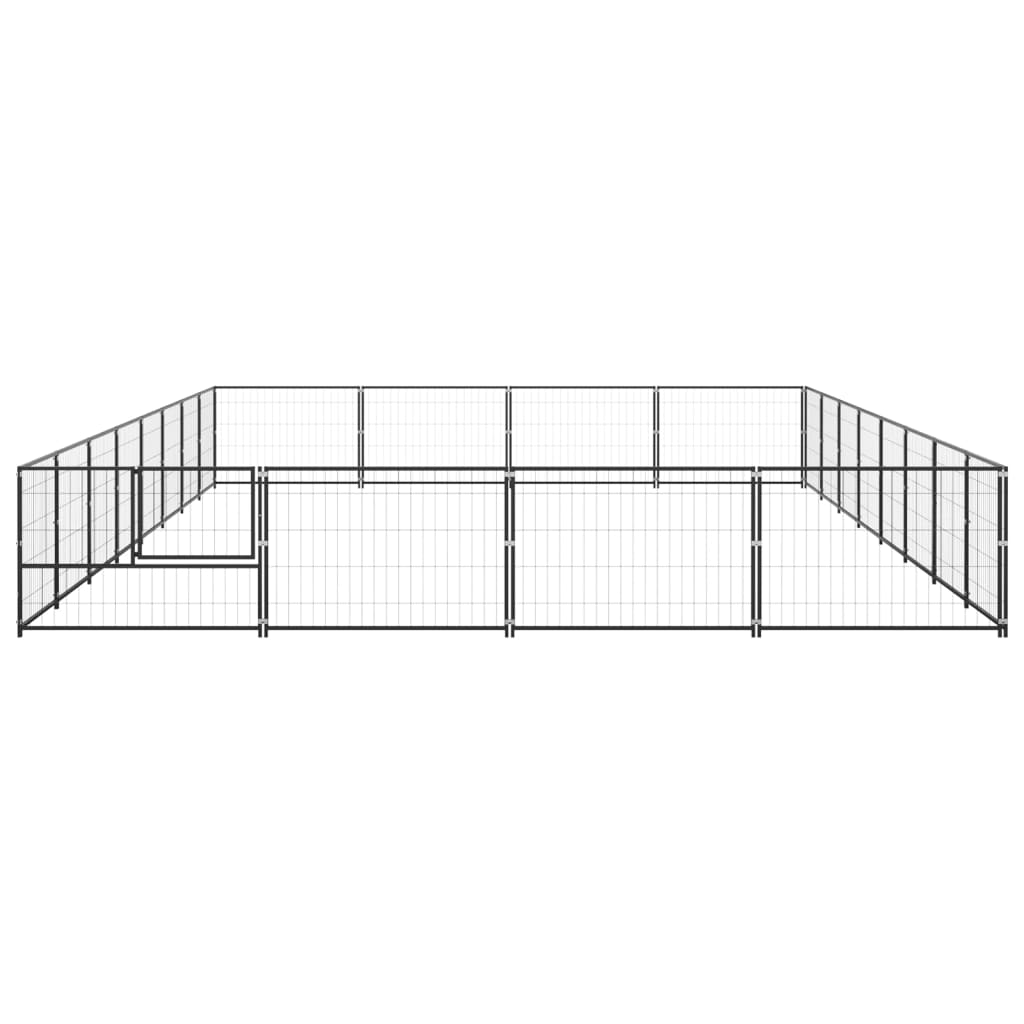 8720286664216_g_en_hd_2 vidaXL Dog Kennel Black 32 m² Steel - Image 3