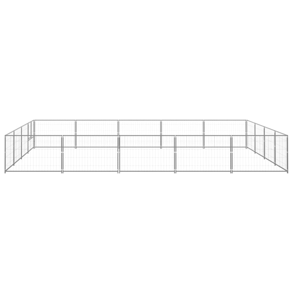 8720286664254_g_en_hd_1 vidaXL Dog Kennel Silver 20 m² Steel - Image 2