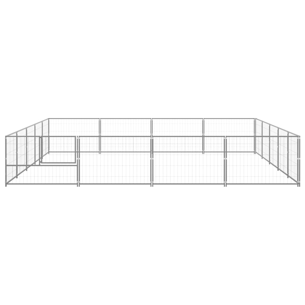 8720286664254_g_en_hd_2 vidaXL Dog Kennel Silver 20 m² Steel - Image 3