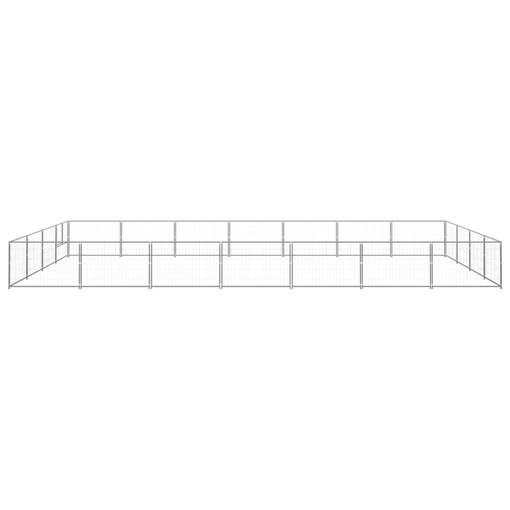 8720286664278_g_en_hd_1 vidaXL Dog Kennel Silver 28 m² Steel - Image 2
