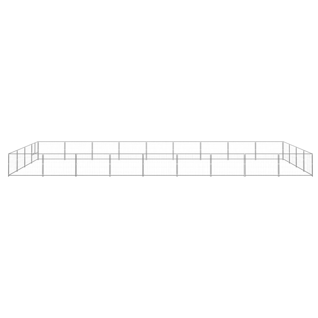 8720286664292_g_en_hd_1 vidaXL Dog Kennel Silver 36 m² Steel - Image 2