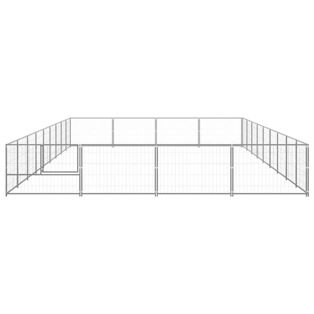 8720286664292_g_en_hd_2 vidaXL Dog Kennel Silver 36 m² Steel - Image 3