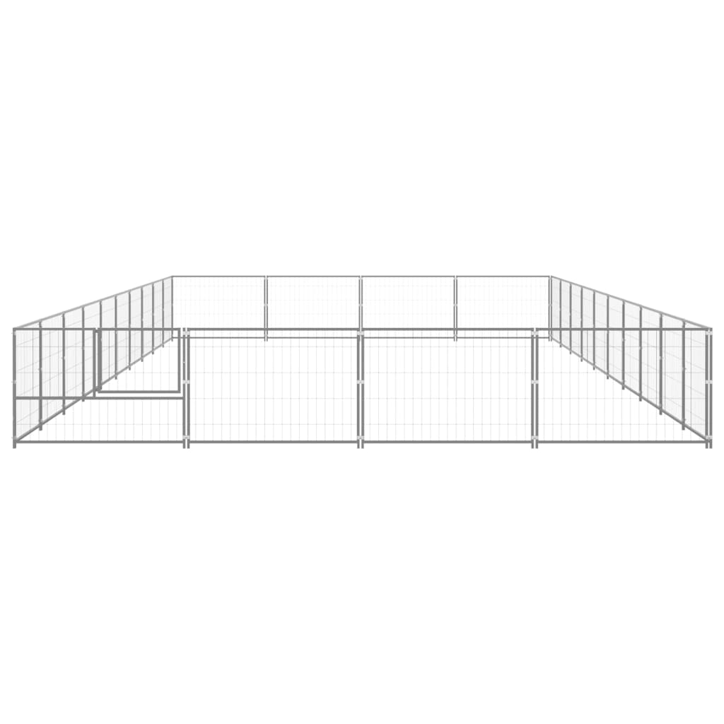 8720286664308_g_en_hd_2 vidaXL Dog Kennel Silver 40 m² Steel - Image 3