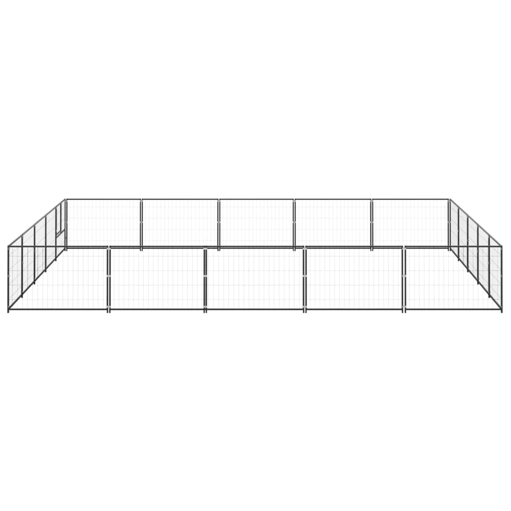 8720286664315_g_en_hd_1 vidaXL Dog Kennel Black 25 m² Steel - Image 2