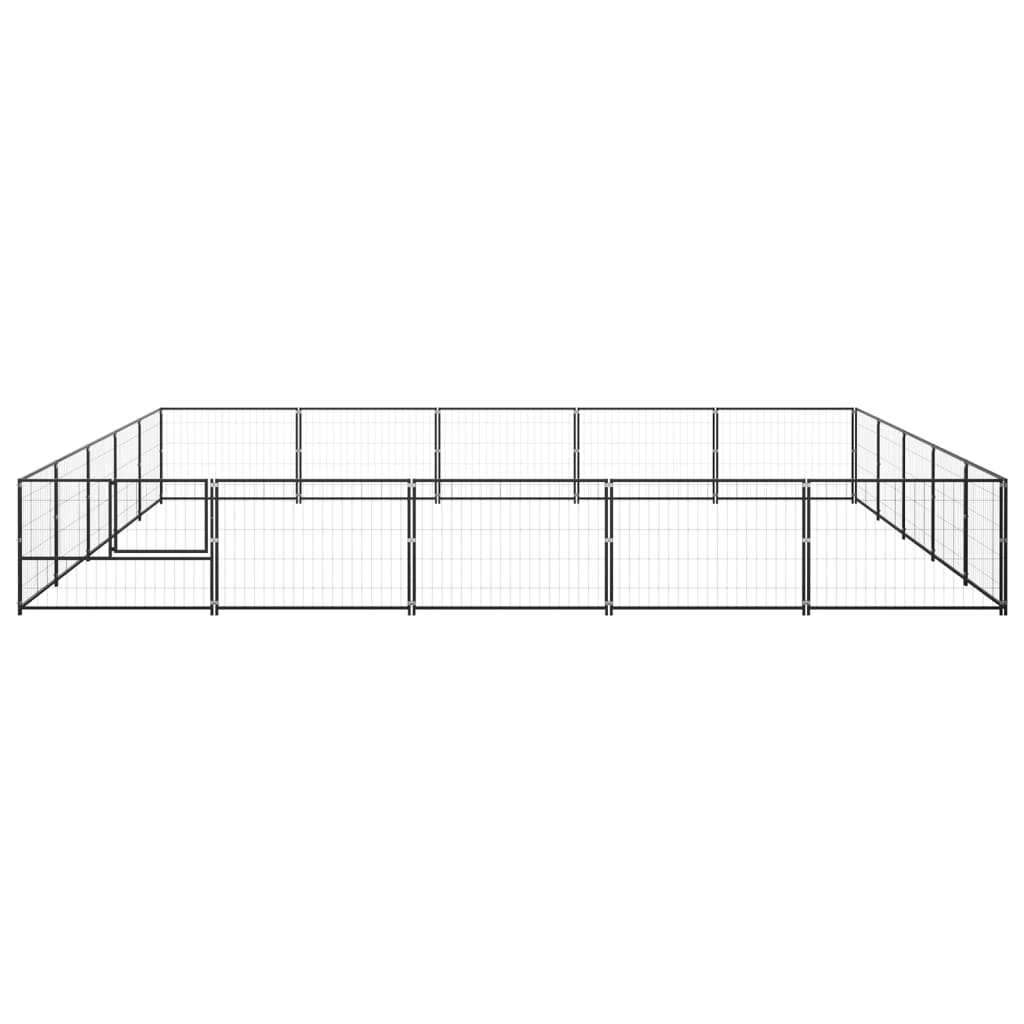 8720286664315_g_en_hd_2 vidaXL Dog Kennel Black 25 m² Steel - Image 3