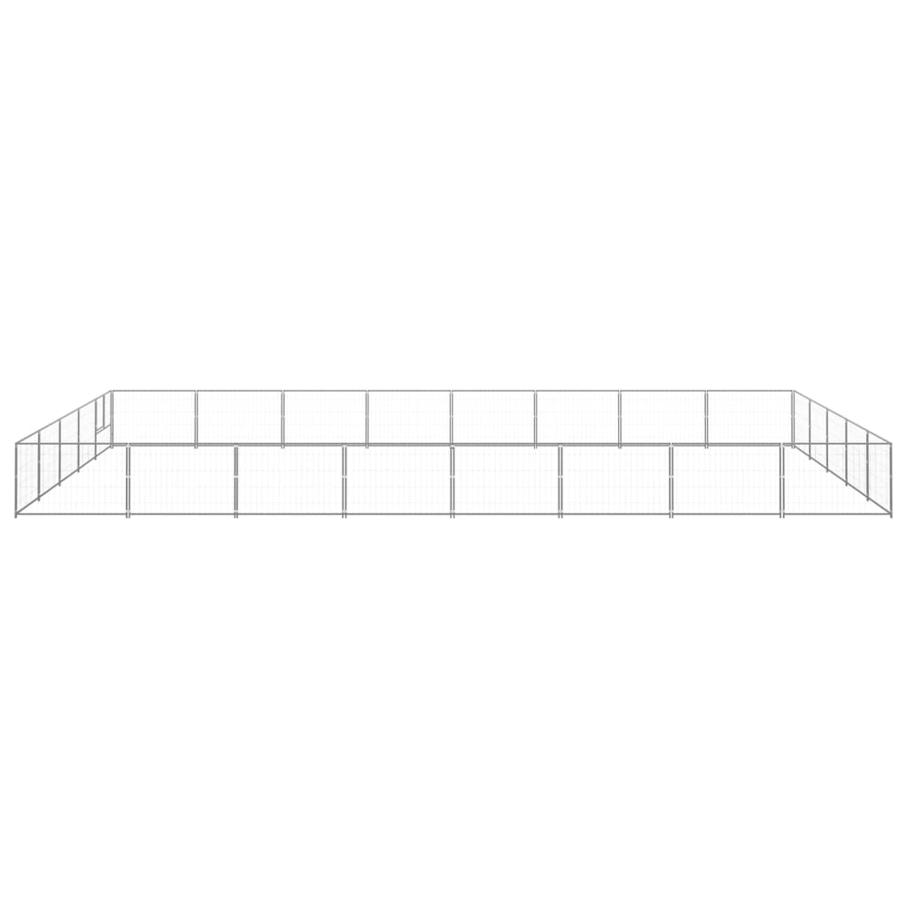 8720286664407_g_en_hd_1 vidaXL Dog Kennel Silver 40 m² Steel - Image 2
