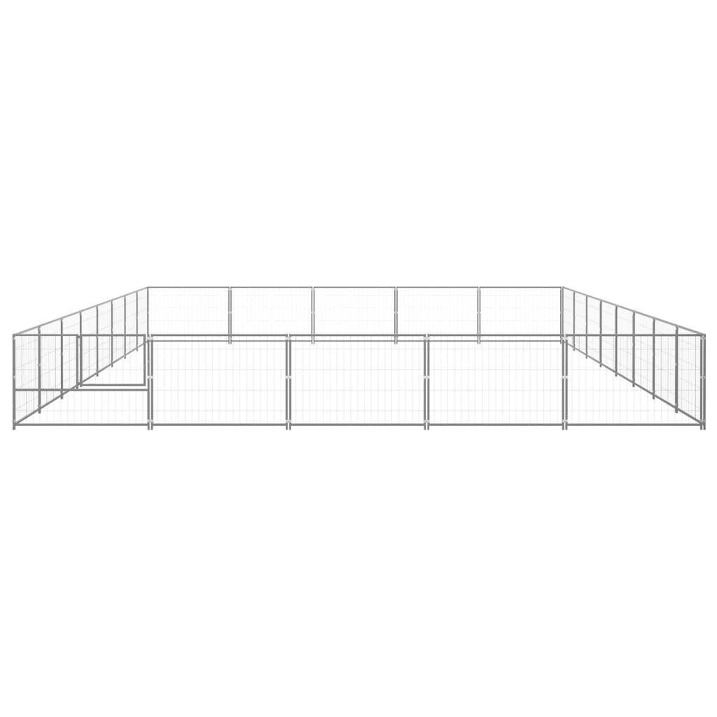 8720286664407_g_en_hd_2 vidaXL Dog Kennel Silver 40 m² Steel - Image 3