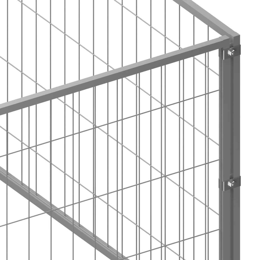 8720286664407_g_en_hd_4 vidaXL Dog Kennel Silver 40 m² Steel - Image 5