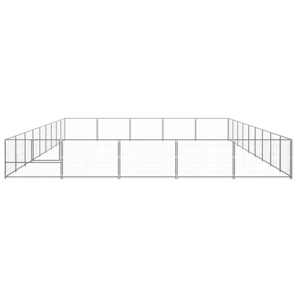 8720286664414_g_en_hd_2 vidaXL Dog Kennel Silver 45 m² Steel - Image 3
