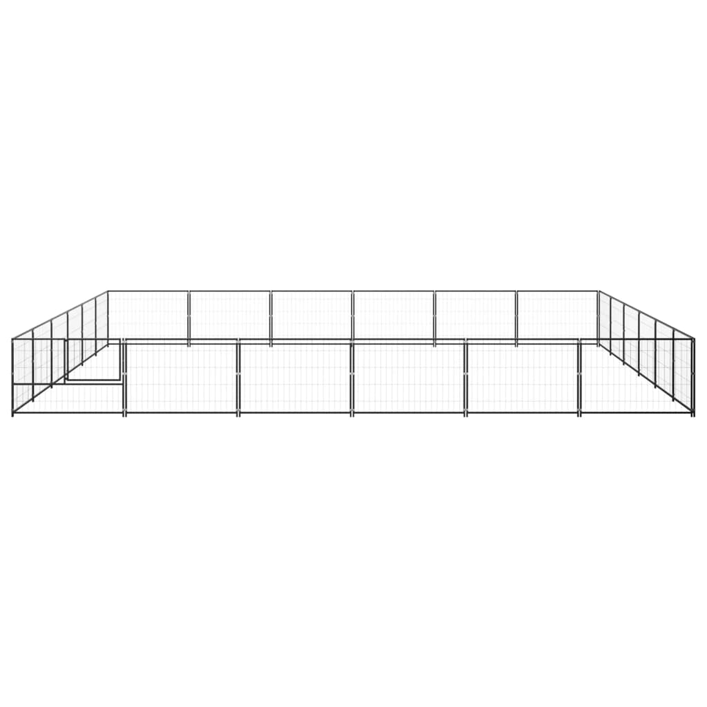 8720286664438_g_en_hd_2 vidaXL Dog Kennel Black 36 m² Steel - Image 3