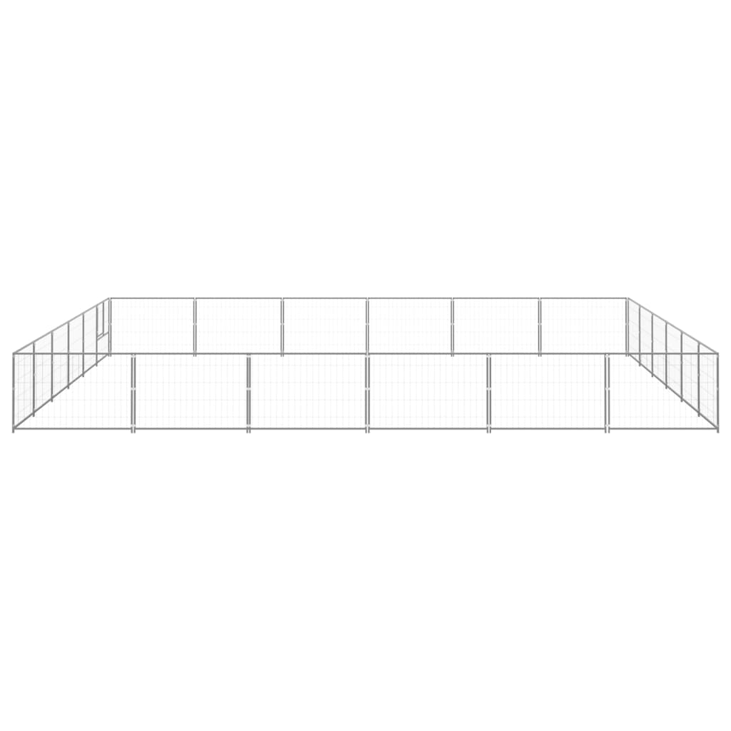 8720286664483_g_en_hd_1 vidaXL Dog Kennel Silver 36 m² Steel - Image 2